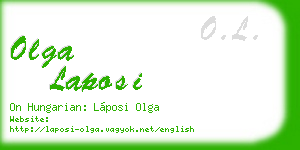 olga laposi business card