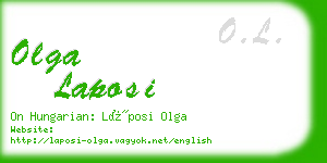 olga laposi business card